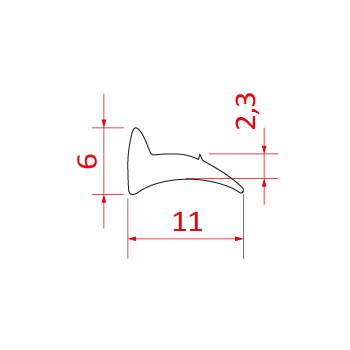 Guarnição em Borracha GUA 038 N