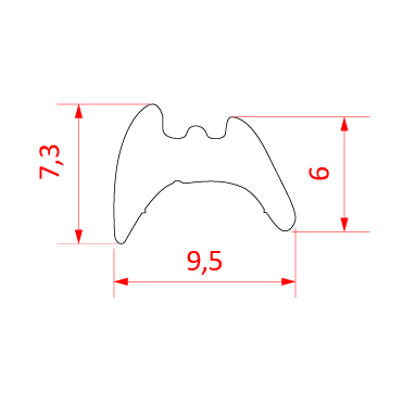 GUA 016 - Guarnição em Borracha - Icilegel Guarnições em Borracha, Fitas de Vedação, Telas Mosquiteiras